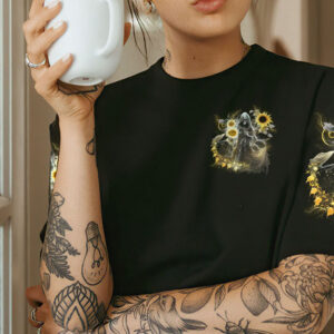 I AM THE STORM REAPER SUNFLOWER ROSES WINGS ALL OVER 2