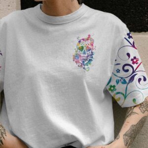 I TRY TO AVOID DRAMA SUGAR SKULL COLORFUL ALL OVER 3