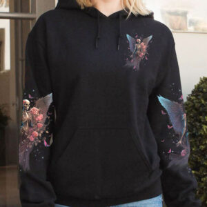 KARMA FAIRY SKULL SKELETON ROSE ALL OVER PRINT