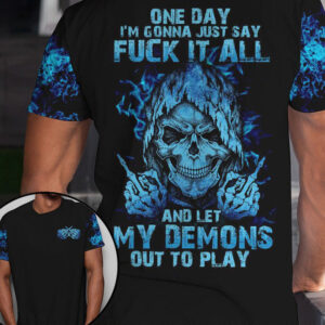 MY DEMONS OUT TO PLAY SKULL ALL OVER