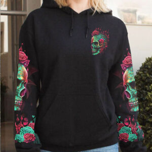 MY GIVE A F ROSE SKULL ALL OVER 1 3