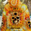 SHE IS SUNSHINE SKULL SUNFLOWER TIE DYE ALL OVER 2