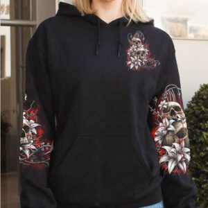 THE GOOD GIRL IN ME GOT TIRED SKULL ROSE ALL OVER 1 3