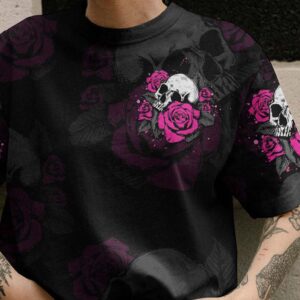 THE GOOD GIRL IN ME GOT TIRED SKULL ROSE ALL OVER 1 4
