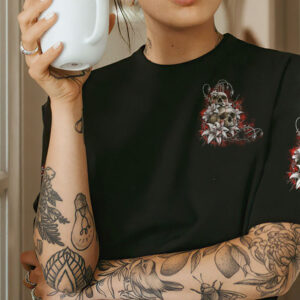 THE GOOD GIRL IN ME GOT TIRED SKULL ROSE ALL OVER 3 1