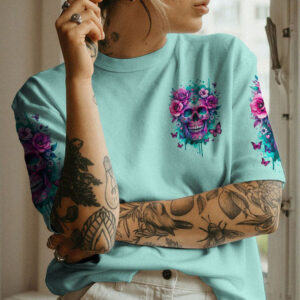 THE GOOD GIRL IN ME SKULL FLORAL WATERCOLOR ALL OVER 6