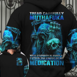 TREAD CAREFULLY SKULL ALL OVER 1