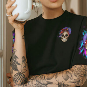 WARNING KINDA CRAZY MESSY BUN SKULL ALL OVER 1