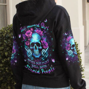 WARNING THIS TATTOOED GIRL SKULL FLOWERS ALL OVER