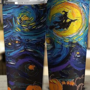 COLORFUL PAINTING WITCH HALLOWEEN TUMBLER