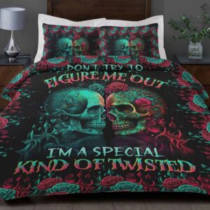 DONT TRY TO FIGURE ME OUT SKULL BEDDING SE