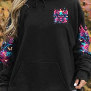 HEAVEN DONT WANT ME SKULL REAPER WINGS ALL OVER 1