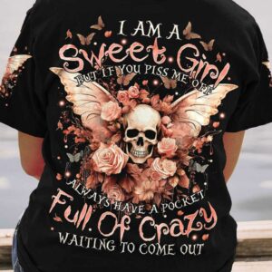 I AM A SWEET GIRL SKULL FLOWERS ALL OVER 2