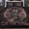 I AM THE STORM SKELETON ROSES WINGS BEDDING SET