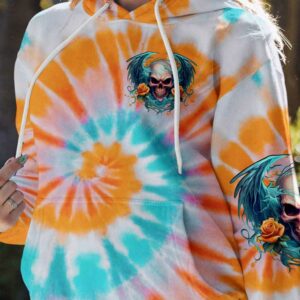 I AM WHO I AM SKULL WINGS TIE DYE ALL OVER 3
