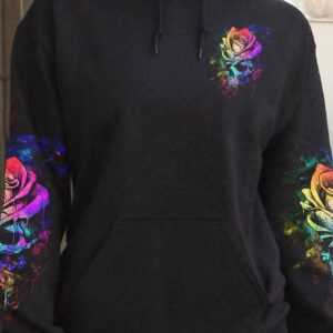 I HOLD A BEAST AN ANGEL SKETCH ROSE SKULL ALL OVER 1