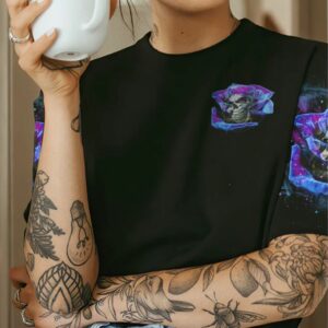 IF YOU WANT ME TO CONTROL MY TEMPER ROSE SKULL ALL OVER PRINT T SHIRT