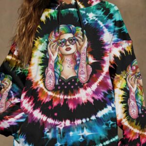 IM BLUNT BECAUSE GOD ROLLED ME TATTOO GIRL TIE DYE ALL OVER 3