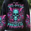 IM NOT ANTI SOCIAL SKULL BUTTERFLY ALL OVER