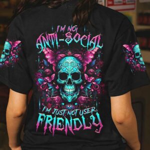 IM NOT ANTI SOCIAL SKULL BUTTERFLY ALL OVER 2