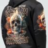 ITS NOT HOW CRAZY I AM FIRE SKULL ALL OVER PRINT HOODIE 1