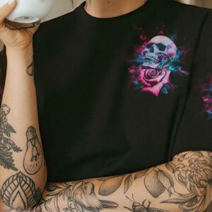 ITS NOT HOW CRAZY I AM ROSE SKULL ALL OVER 5