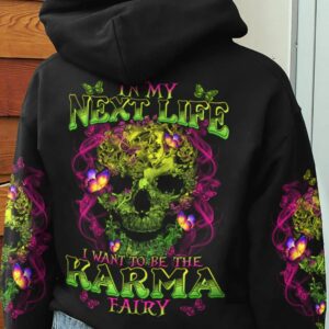 KARMA FAIRY BUTTERFLY SKULL ALL OVER PRINT HOODIE
