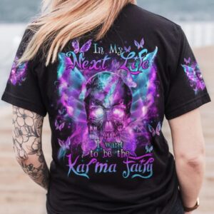 KARMA FAIRY SKULL BUTTERFLY ALL OVER PRINT T SHIRT