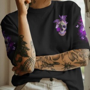 KARMA FAIRY SKULL HEADBAND ALL OVER PRINT T SHIRT 1