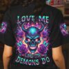 LOVE ME LIKE MY DEMONS DO SKULL ALL OVER PRINT T SHIRT