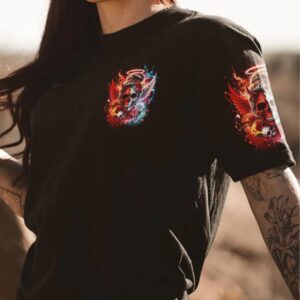 MIND OF A DEVIL WITH HEART OF AN ANGEL ALL OVER PRINT T SHIRT