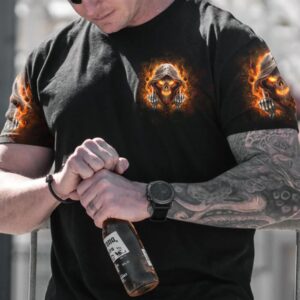 MY GIVE A F FLAMING SKULL REAPER ALL OVER PRINT T SHIRT 1