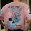 MY GIVE A F IS BROKEN PINK ALL OVER T SHIRT