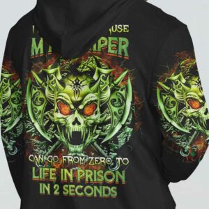 MY TEMPER CAN GO FROM ZERO SKULL ALL OVER 2