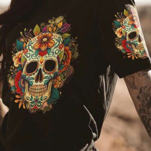 OH I PISSED YOU OFF SUGAR SKULL FLORAL ALL OVER 1