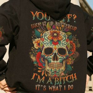 OH I PISSED YOU OFF SUGAR SKULL FLORAL ALL OVER 2