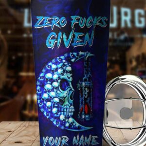 PERSONALIZED ZERO FCKS GIVEN TUMBLER