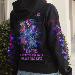 PUCKER UP BUTTERCUP KARMA ALL OVER PRINT HOODIE