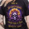 SHE IS SUNSHINE SKULL LADY SUNFLOWERS ALL OVER