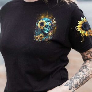 SHE IS SUNSHINE SUNFLOWER SKULL ALL OVER 3