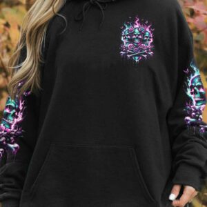 STUCK BETWEEN IDK IDC AND IDGAF ROSE SKULL ALL OVER 1