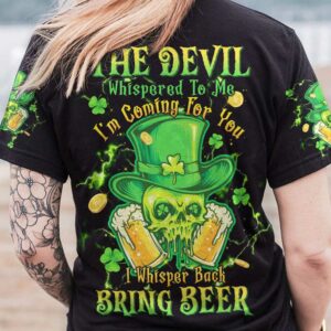 THE DEVIL WHISPERED BEER SKULL PATRICKS DAY ALL OVE 2