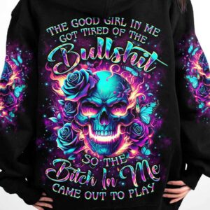 THE GOOD GIRL IN ME BONES SUGAR SKULL ALL OVER