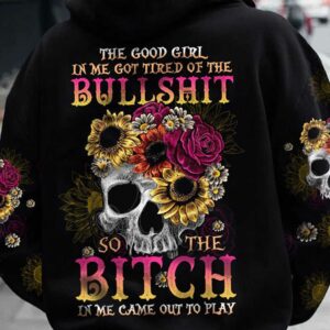 THE GOOD GIRL IN ME FLOWER SKULL ALL OVER 1
