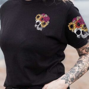 THE GOOD GIRL IN ME FLOWER SKULL ALL OVER 3
