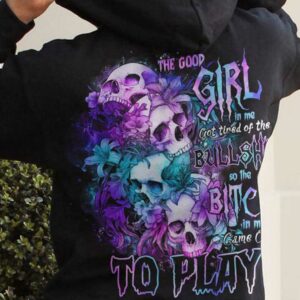 THE GOOD GIRL IN ME SKULL FLOWER ALL OVER