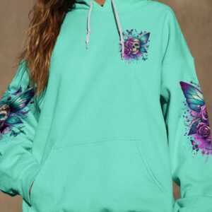 THE GOOD GIRL IN ME SKULL WINGS ROSE ALL OVER 1