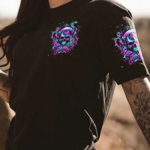 THE GOOD GIRL IN ME SKULLS FLOWER ALL OVER 1