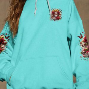 THE GOOD GIRL IN ME SUGAR SKULL ROSE ALL OVER 1