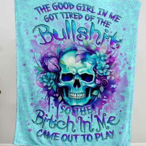 THE GOOD GIRL IN ME WOVEN AND FLEECE BLANKET